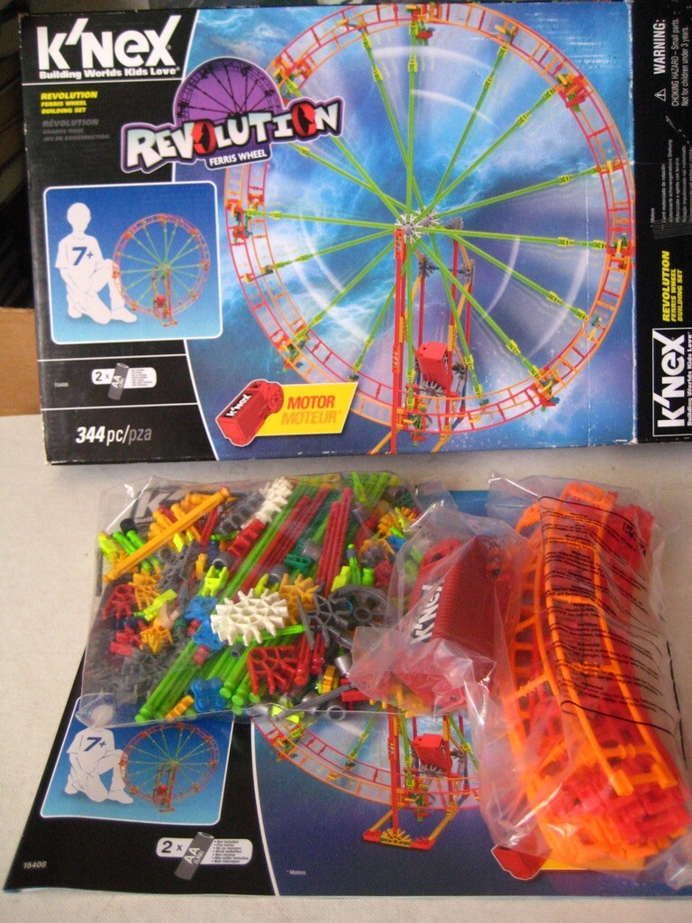 K'NEX Revolution Ferris Wheel Building Set 344 Pieces with Battery