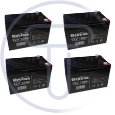 4x BLEI AKKU WIEDERAUFLADBAR 12V 12Ah 6-DZM-12 E-BIKE UPS 48V 