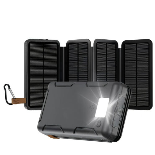 38800mAh 4 Solar Panel USB Power Bank 2 Quick Charge Ports Water Resistant NEW! - Picture 12 of 14