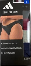 Adidas Ladies Seamless Underwear Bikini, 4-pack, Size MEDIUM