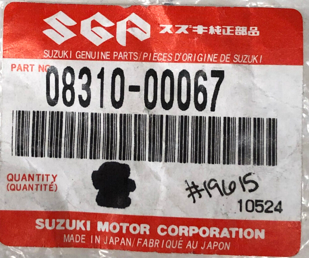 Suzuki OEM NOS Genuine Original Motorcycle P/N 08310-00067 Vintage