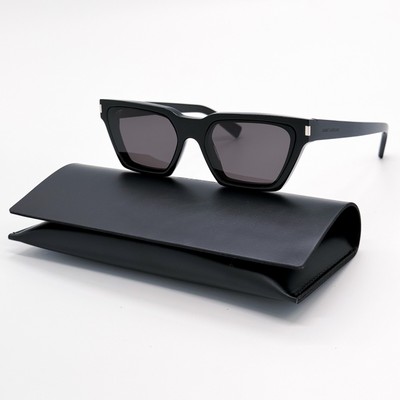 NEW SAINT LAURENT CAT EYE UNISEX BLACK SL633 CALISTA 001 SUNGLASSES SL 633 SL 633 CALISTA in Black | Saint Laurent | YSL EN-US main image 4