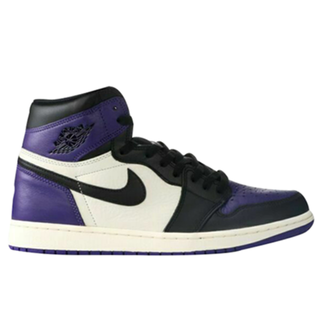 AIR JORDAN 1 HIGH STRAP - PURPLE WHITE 343184-551 SIZE 6Y