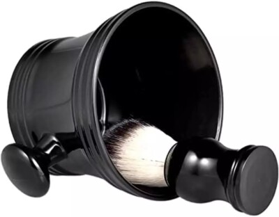 Traditional Beard Wet Shaving kit Bowl Mug Plastic & Shaving Brush Set man Gift