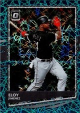2020 Panini Donruss Optic /39 Teal Blue Green Velocity Eloy Jimenez #136 Chicago