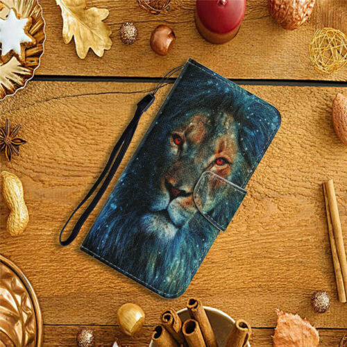 Painted Card Wallet Flip Phone Case For Samsung S20 S21 S22 S23 Ultra S20 FE 5G - Picture 22 of 63