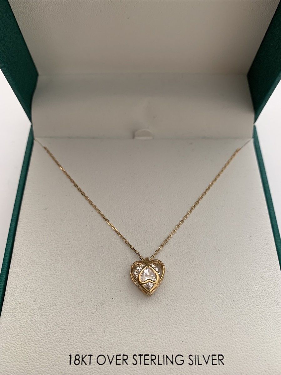 Rachel Zoe 18k Over Silver Sterling 925 HEART necklace