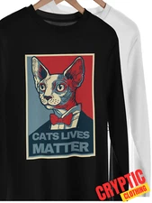 Cats Lives Matter T SHIRT Make Cats Safe Again Funny Trump 2024 Joke MEME TEE