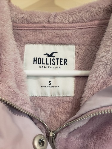 Hollister Pullover Fleece Purple Sweater Size Small Long Sleeve - Picture 2 of 7