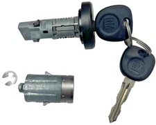 GM OEM Ignition Switch Lock Cylinder + OEM Door Lock Cylinder W/2 GM Logo Keys