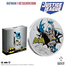 2020 Niue New Zealand Justice League 60th Anniversary Batman JLA Silver DC