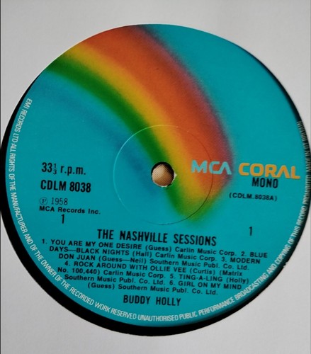 Buddy Holly LP - The Nashville Sessions - New Old Stock - Picture 4 of 4