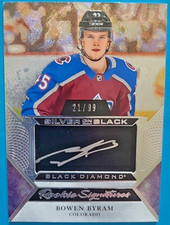 2020-21 Bowen Byram Black Diamond Silver on Black Rookie Signatures Auto RC /99