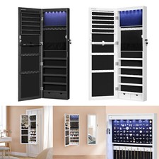 Schmuckschrank Spiegelschrank LED Schmuckkommode Schmuckkasten Wandmontage