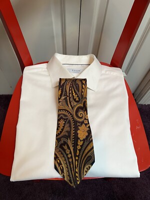 JOHN COMFORT Silk Tie ( Paisley ) Turnbull & Asser/Etro/Drakes/