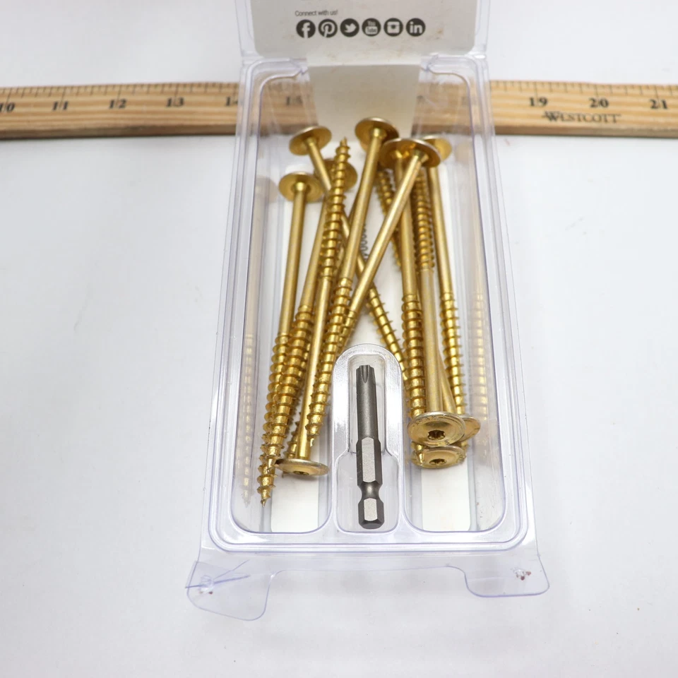 (12-Pk) Tornillo de construcción de cabezal de arandela Spax T-Star 1/4" x 5" Foto 4 de 4