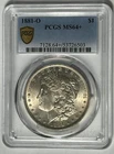 1881 O  MORGAN DOLLAR PCGS MS 64+