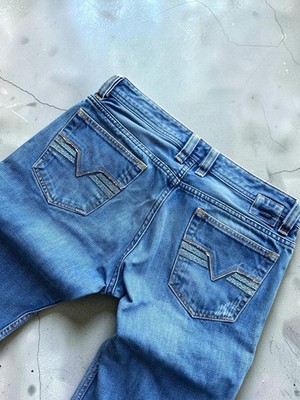 Diesel Viker Herren Jeans Denim blau gerade Baumwolle Five-Pocket W34 L32