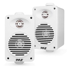 Pyle PDWRBT36 3.5  200W Bluetooth 2-Way Indoor/Outdoor White Speakers Pair 