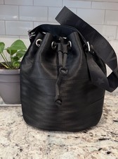 Rare Large Harvey s Seatbelt Black Bucket Bag