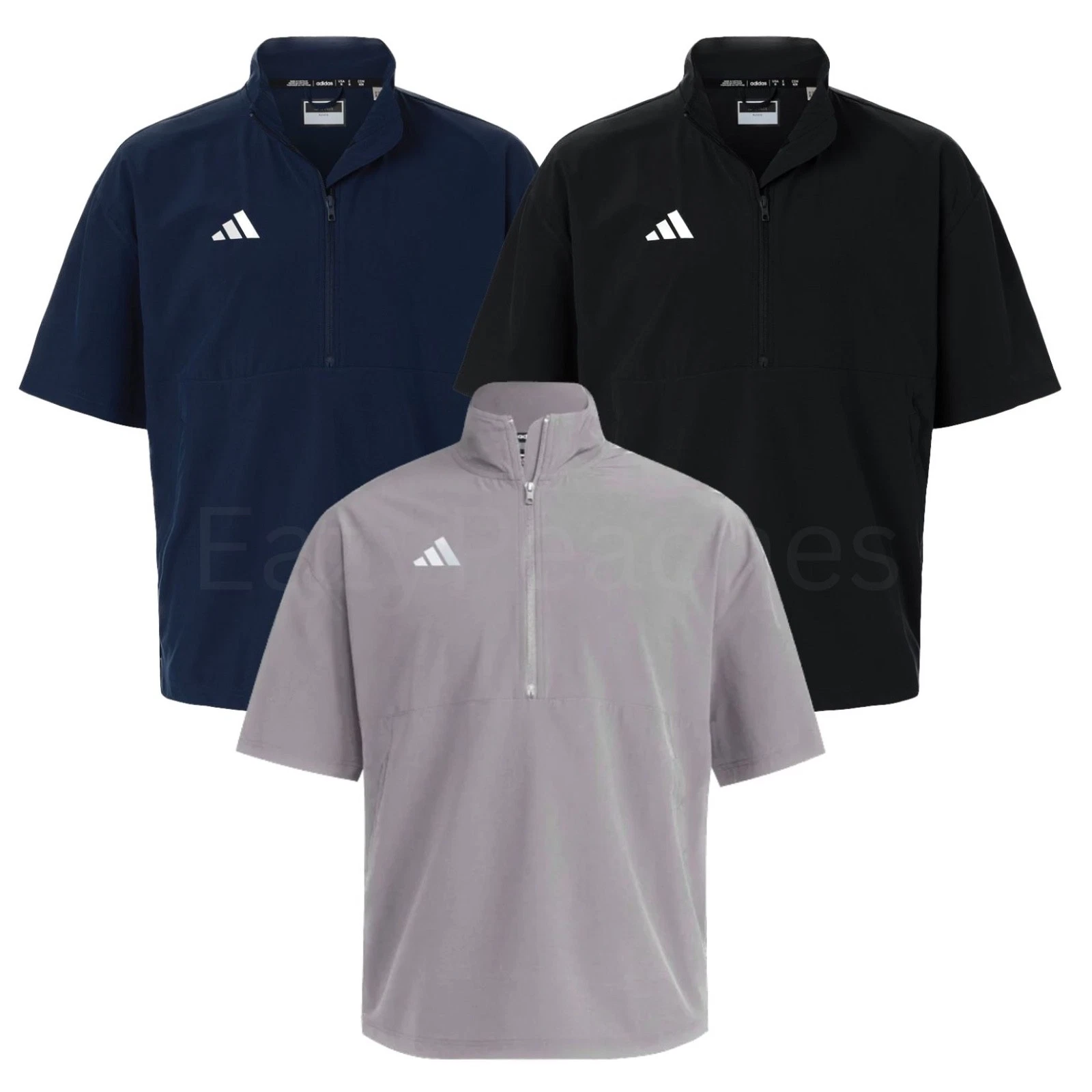 ADIDAS GOLF Mens S-4XL Short Sleeve Quarter-Zip Pullover Sports Athletic Shirt