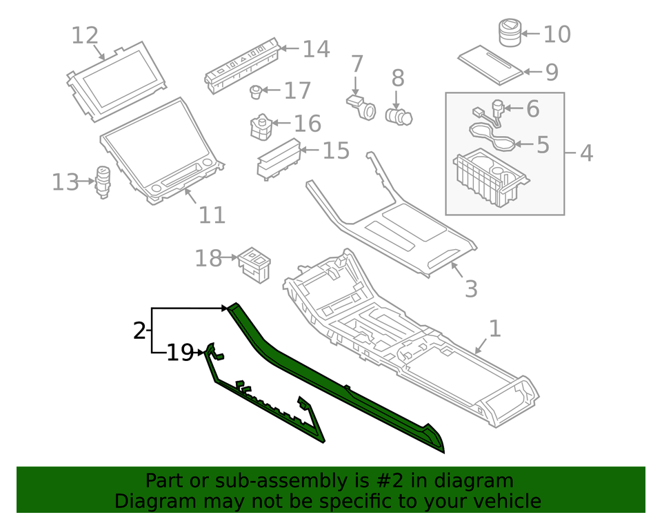 Genuine Audi Side Trim 4N1-863-916-AH-2WF | eBay