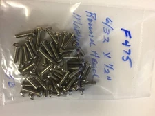 GC ELECTRONICS F475 6/32 X 1/2" ROUND HEAD MACHINE SCREWS STEEL PLATED 50 PC NOS