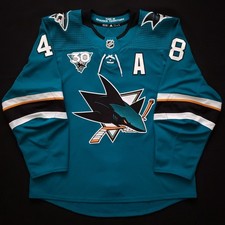 San Jose Sharks Tomas Hertl Authentic Adidas MIC Hockey Jersey - 54