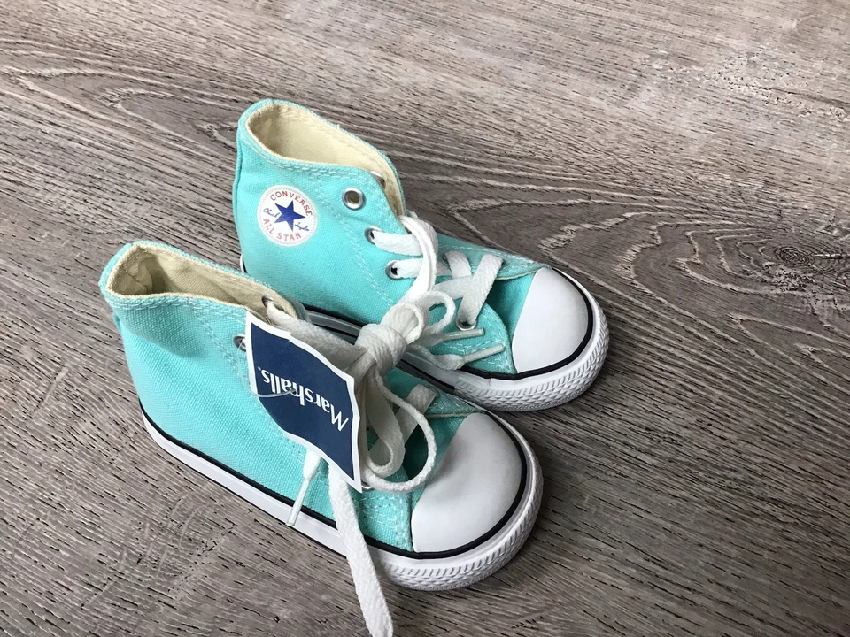 Zapatillas altas Converse para bebé pequeño talla 6 azul verdoso CTAS 703428F Foto 2 de 4