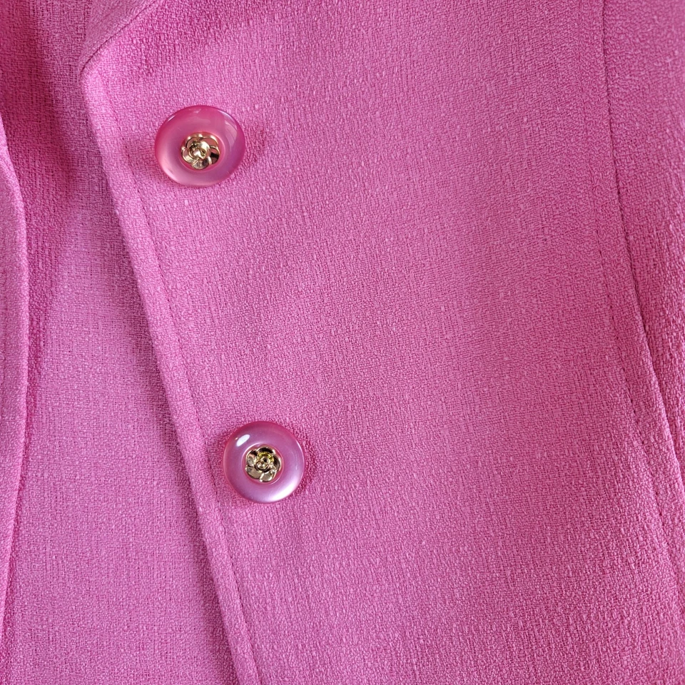Винтажный Henry Lee женщин розовый Blazer куртка и платье с коротким рукавом комплект размер 10 - Изображение 3 из 4