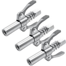 3X Grease Gun Coupler Double Handle High Pressure Quick Release Lock Oil Nozzles