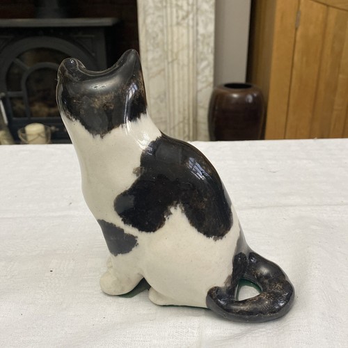 vintage Jenny Winstanley sitting black cat size 2. Signed. Cathedral glass eyes - Picture 3 of 12