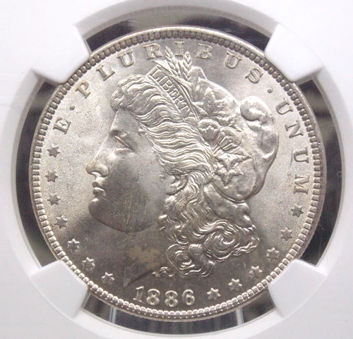 1886 "P" Morgan SILVER Dollar $1 NGC MS66 #005 Gem BU Uncirculated ECC&C, Inc.
