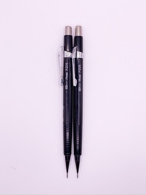 Vintage Pentel P205 Mechanical Pencil 0.5mm JAPAN Drafting Black SET OF 2 works