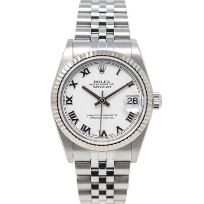 Rolex Datejust 31, 68274, Steel & White Gold, White Roman Dial, Jubilee Brace...