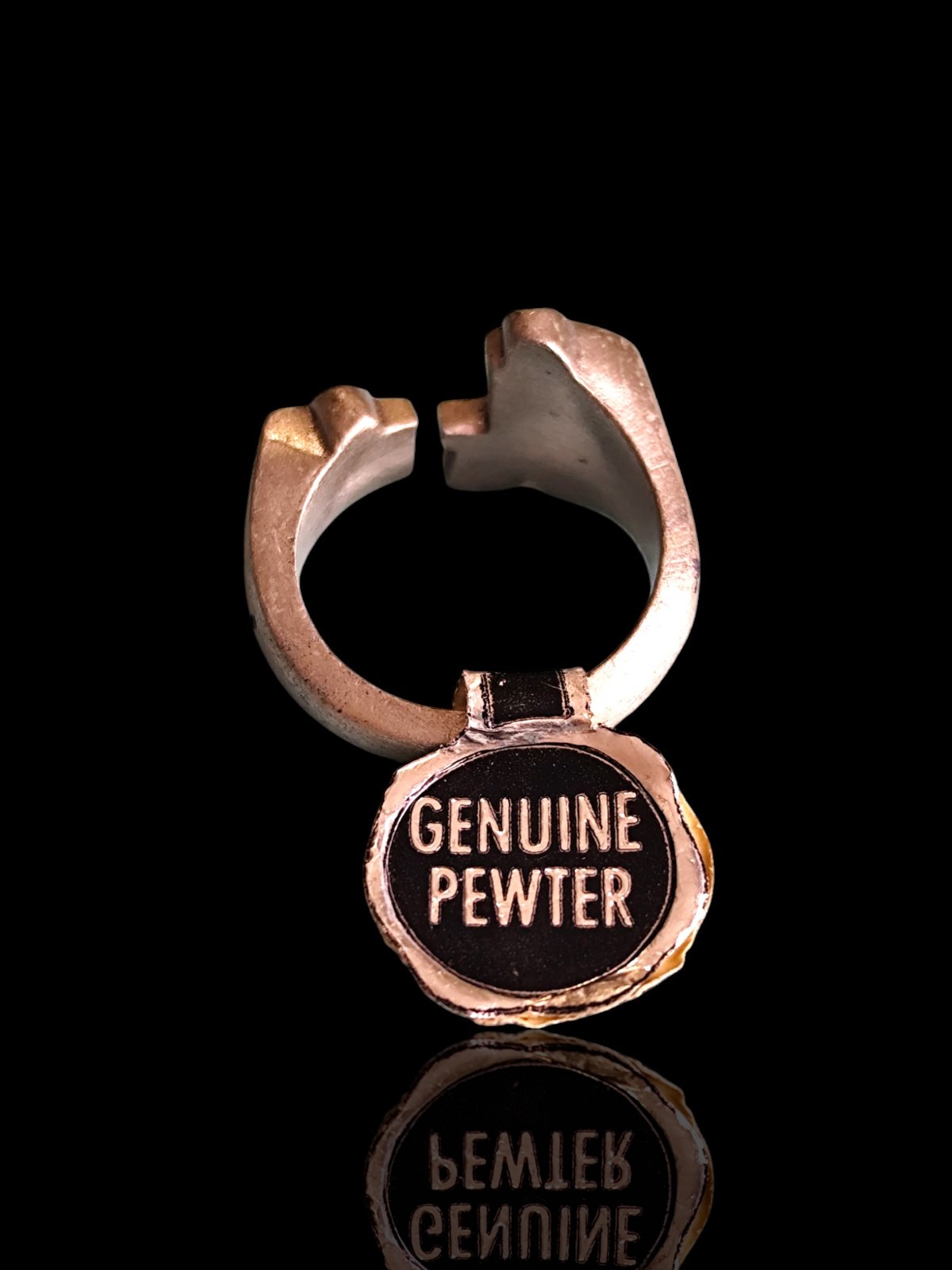 Size 9 Expandable Adjustable Solid Pewter Libra B… - image 2