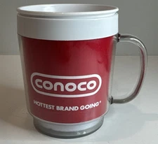 Vintage Conoco Coffee Mug / Hottest Brand Going / Eagle Cup With Lid / Energy