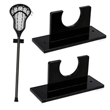 Pcs Acrylic Standard Size Lacrosse Stick Wall Mount Hockey Stick Wall 2 Black