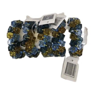 Beaded Napkin Rings Himla Sweden Blue Amber Mix New Set of 5 Unboxed