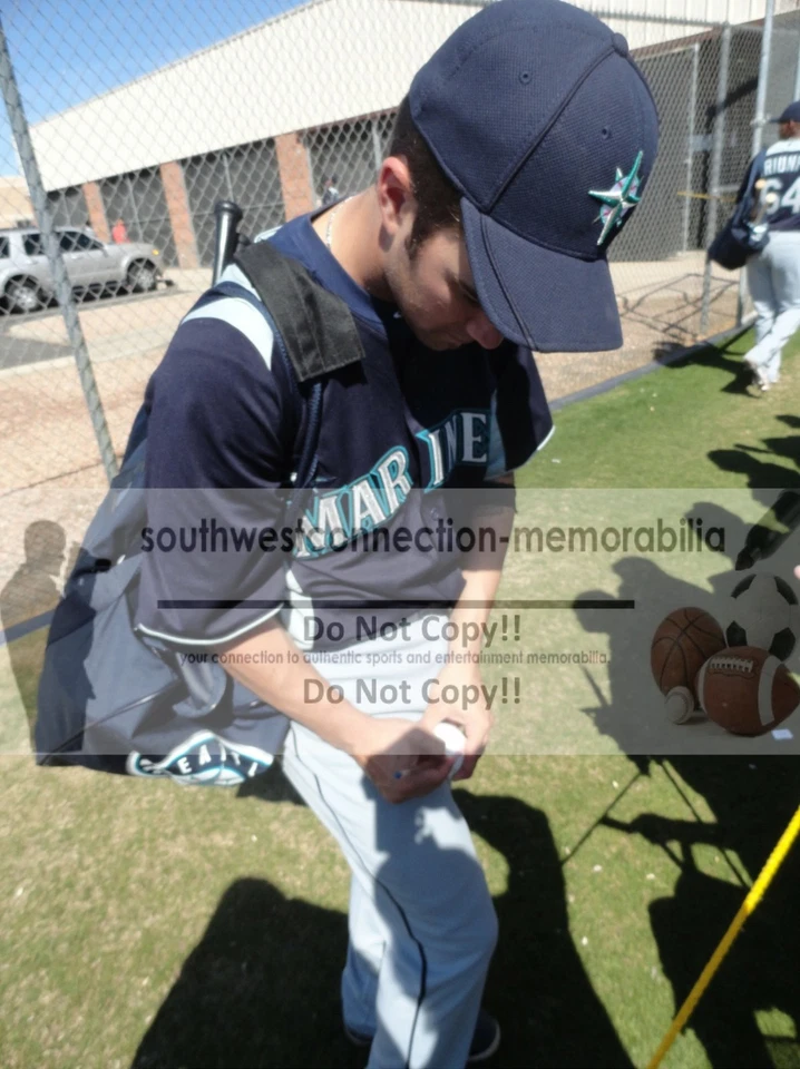 Nick Franklin Autographed Baseball Seattle Mariners Tampa Bay Rays Signed Proof - Image 2 of 4