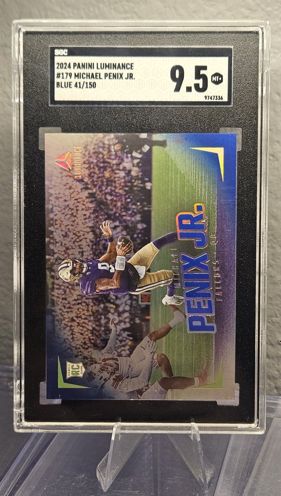 2024 Panini Luminance Football Michael Penix Jr #179 Blue /150 SGC 9.5