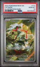 2023 POKEMON MEW EN-151 ILLUSTRATION RARE #172 CATERPIE PSA 10