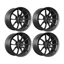 Carroll Shelby Wheel Company Cs-5 Wheel Set 19 X 9.5 19 X 11 Gloss Gunme...