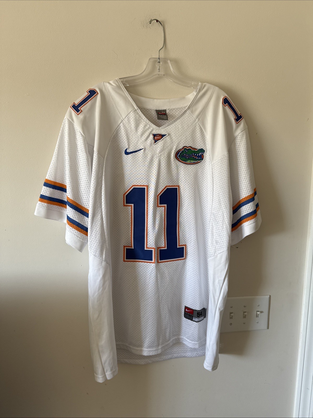 Men’s Nike Jordan Reed #11 Florida Gators Authentic Jersey Sz 54 - White RARE