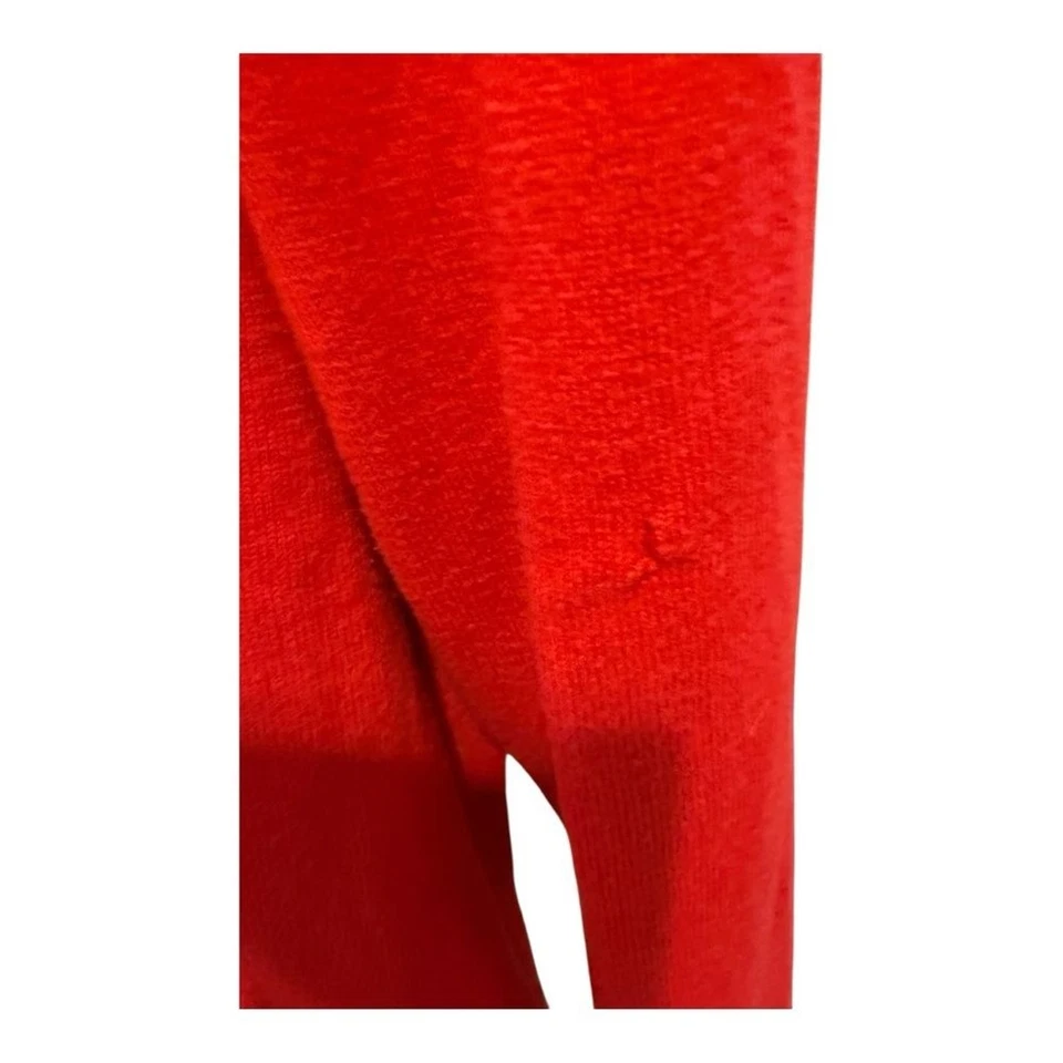 Boden Womens Red Knit Wool Cardigan with Ruffled Placket XL sweater for fall - Image 3 of 4