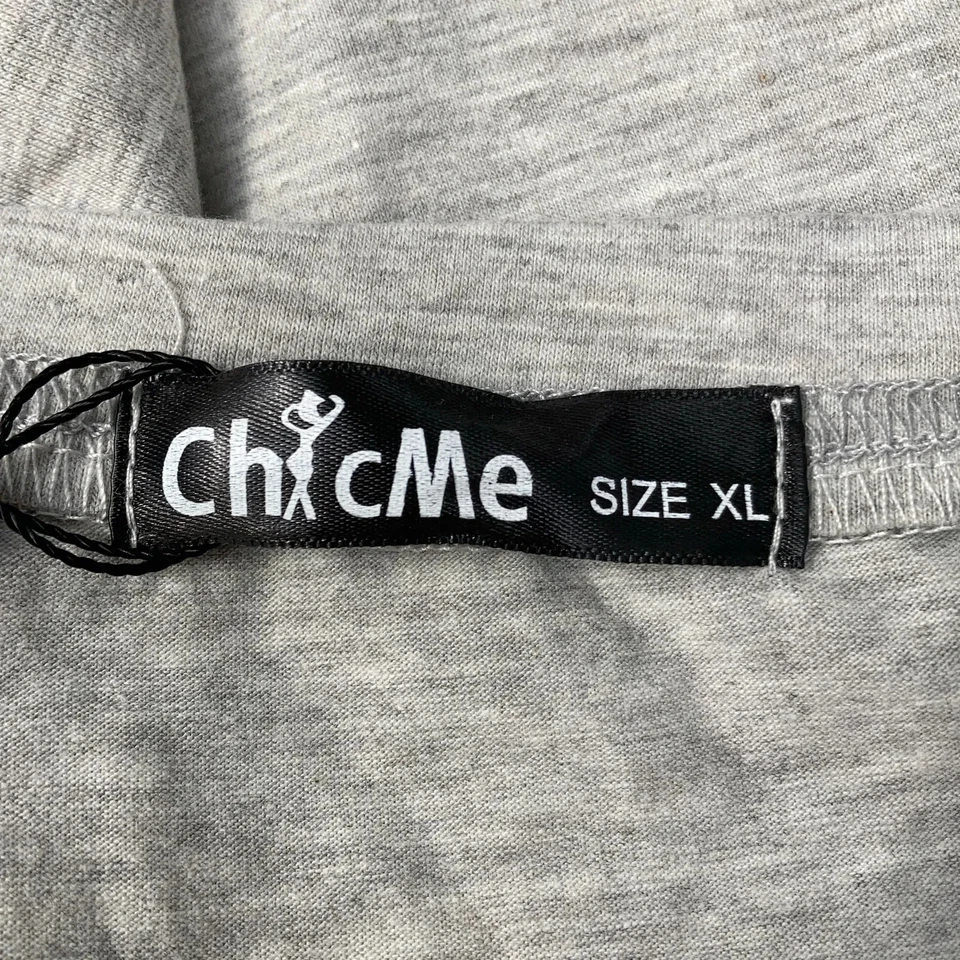 Chic Me, Kleid, Größe: XL, Grau/Mehrfarbig, Baumwolle/Polyester, Print #Kcz - Bild 3 von 4