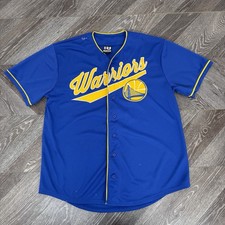 NBA Golden State Warriors Baseball Style Trikot Gr. XXL 2XL bestickt genäht