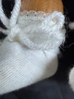 Vintage Wooden 16” Doll Naber Baby Blonde Green Eyes White Dress Yarn Cute — photo 7