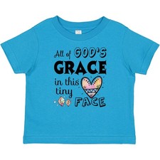 Inktastic GOD'S Grace On This Tiny Face Baby T-Shirt Christian Little Child Tees