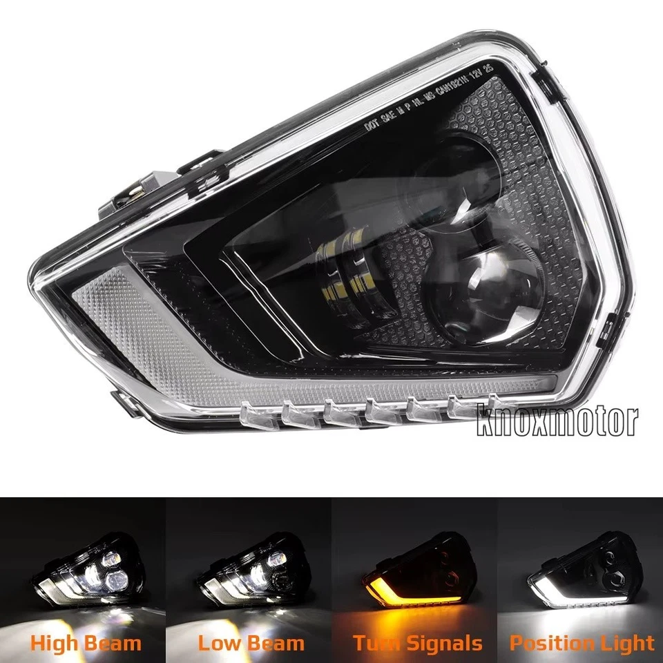 DOT LED Headlight Assembly w/ Turns for 2019-25 Can Am Ryker 600 900 Sport Rally - Bild 2 von 4